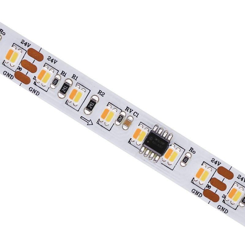  DC24V SM16703P Pixel Control 2-in-1 3527 Dual White 10mm LED Strip